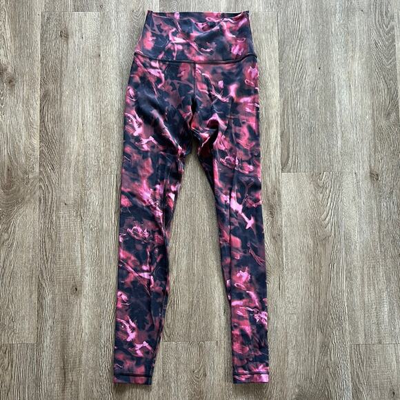 lululemon athletica Pants - Lululemon Align High Rise 28" Pant Leggings Intensity Pink Blossom Multi 4